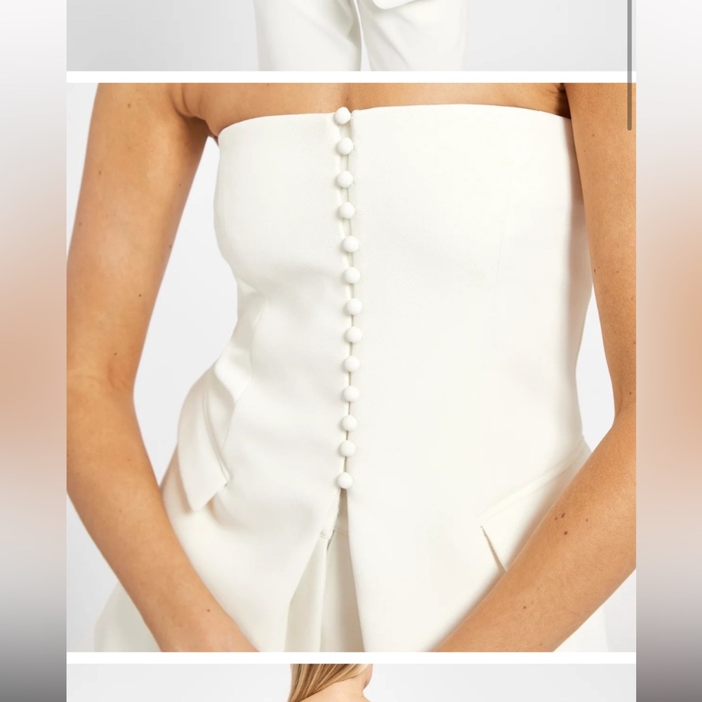 Because of Alice strapless peplum tailored bodice top BOA - Picture 2 of 3